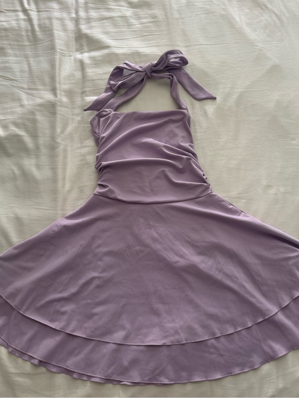 Source Unknown Lilac Halter Mini Dress